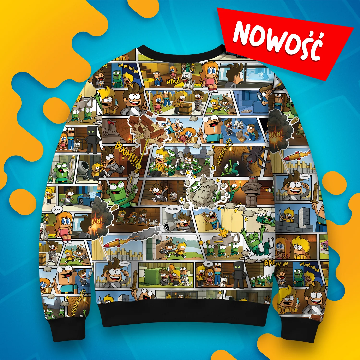 BLUZA *FULLPRINT* KOMIKS WOJANOWICE - Image 2
