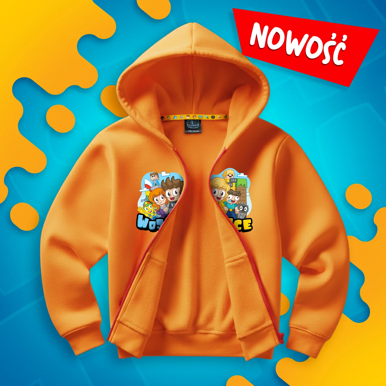 BLUZA ROZPINANA *PREMIUM* WOJANOWICE - POMARAŃCZOWA - Image 2
