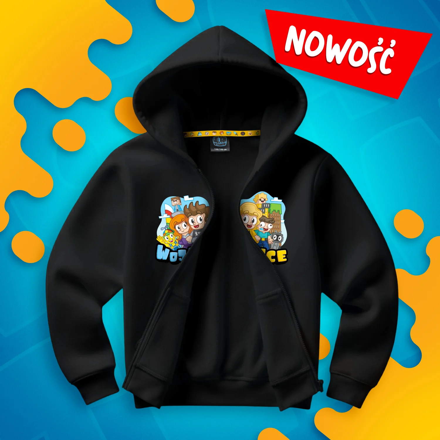 BLUZA ROZPINANA *PREMIUM* WOJANOWICE - CZARNA - Image 2