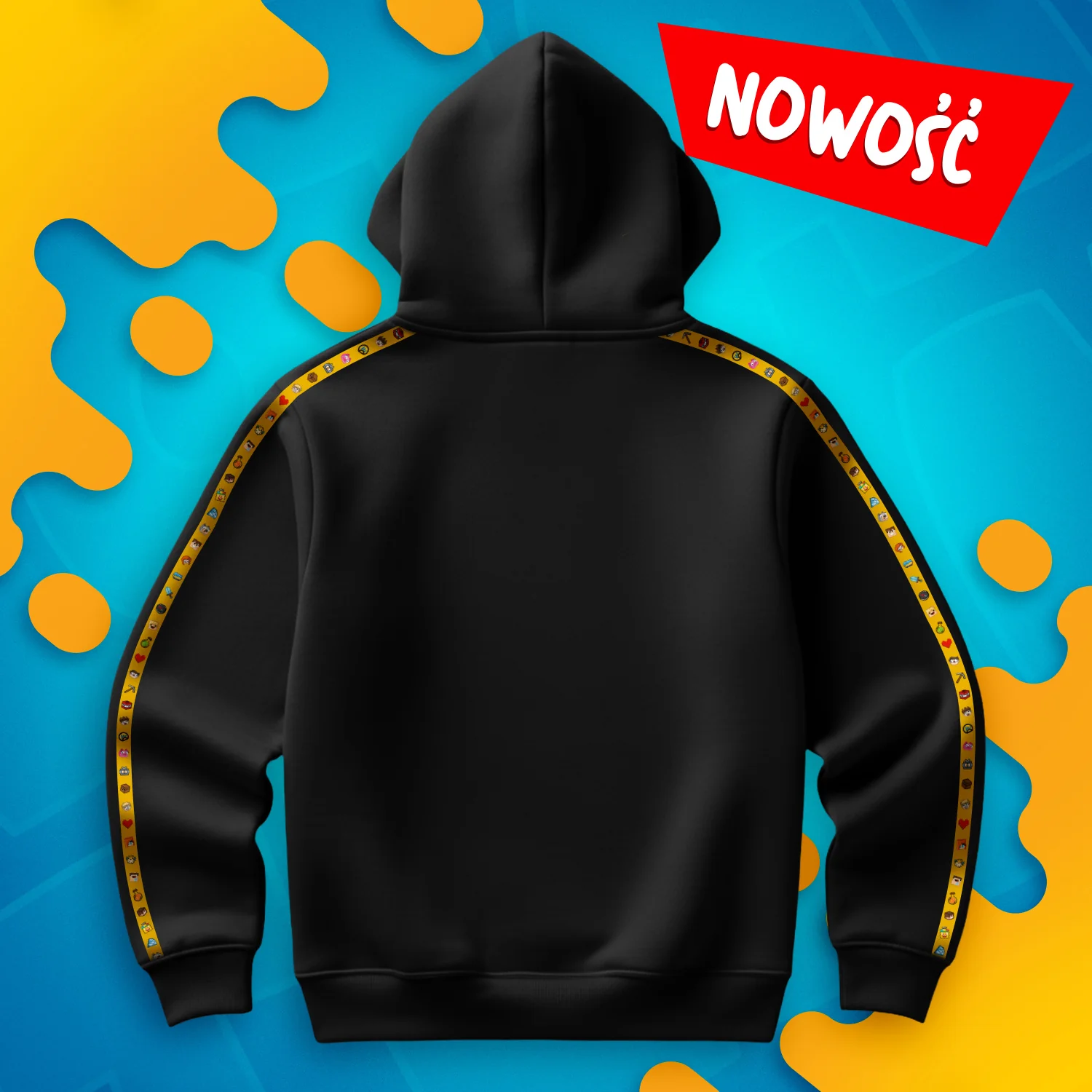 BLUZA *PREMIUM* Z PASKAMI WOJAN TEAM - CZARNA - Image 3