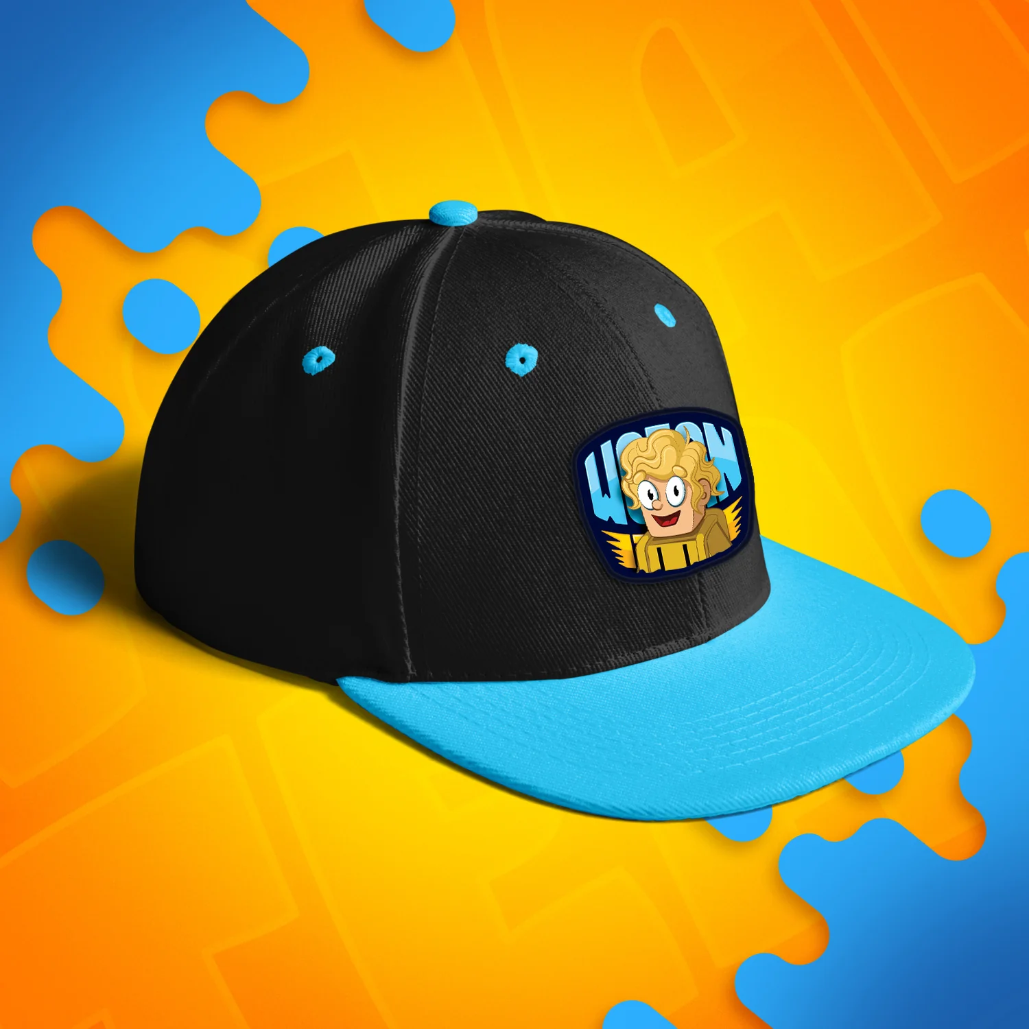 CZAPKA Z DASZKIEM SNAPBACK - PTYŚ - NIEBIESKA - Image 3
