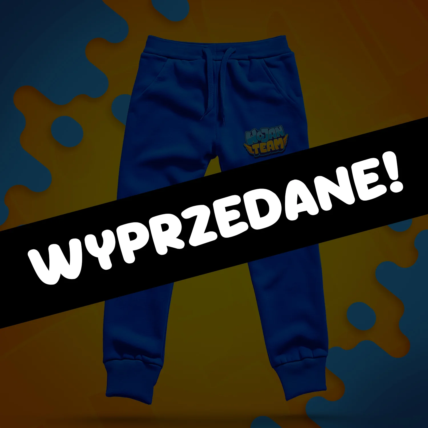 DŁUGIE SPODNIE *PREMIUM* - LOGO WOJAN TEAM - NIEBIESKIE