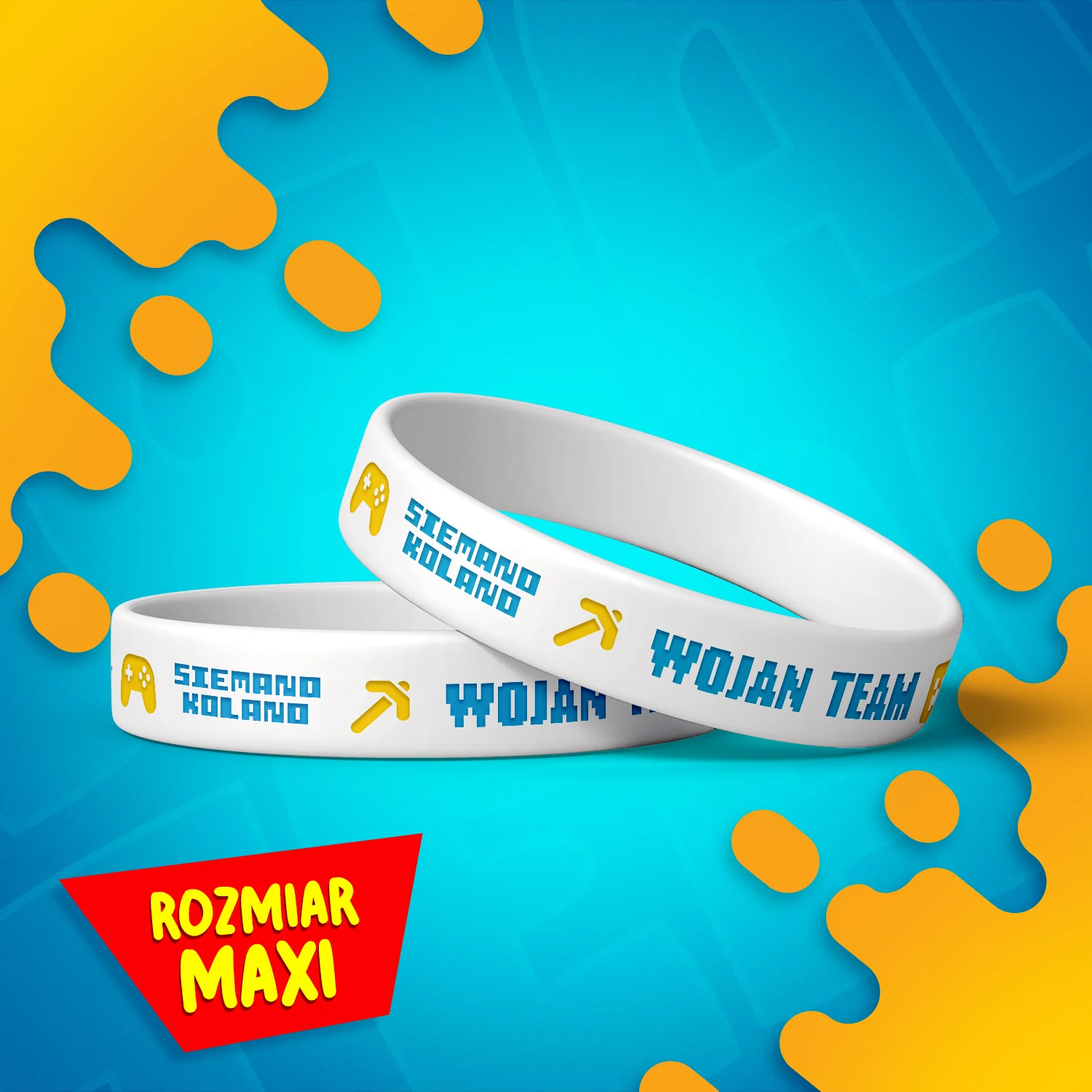 *MAXI* MAGICZNA OPASKA *ŚWIECĄCA* WOJAN TEAM - BIAŁA - Image 3