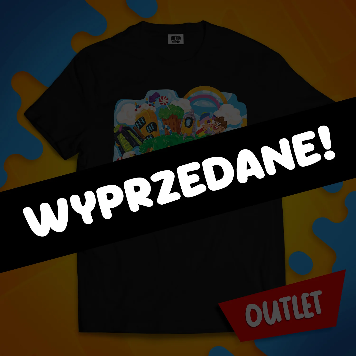 KOSZULKA PLANETA WOJANOWIC - CZARNA