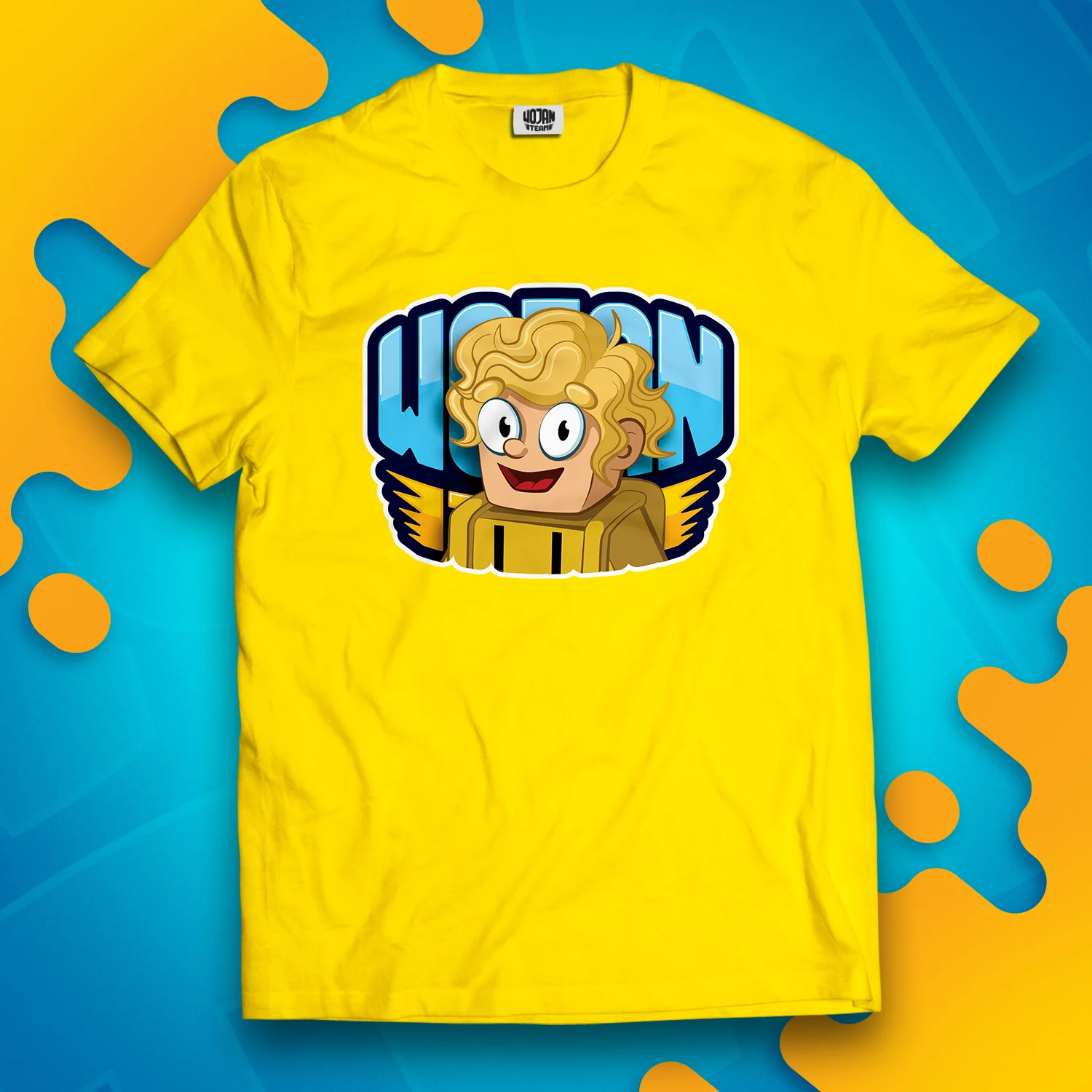 KOSZULKA PTYŚ W LOGO WOJAN TEAM - ŻÓŁTA - Image 2
