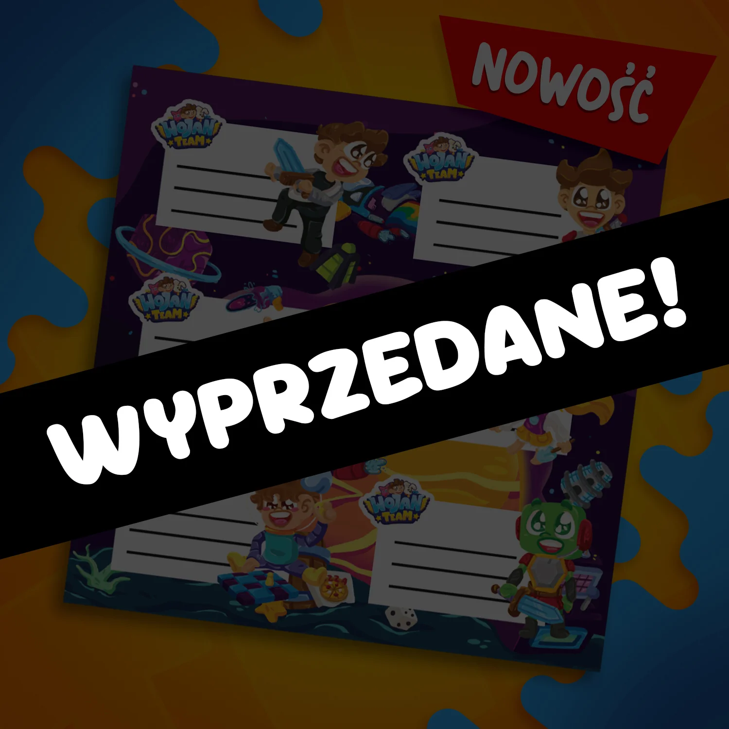 NAKLEJKI SZKOLNE 2024 - KOSMICZNE WOJANOWICE - AŻ 6 SZTUK!