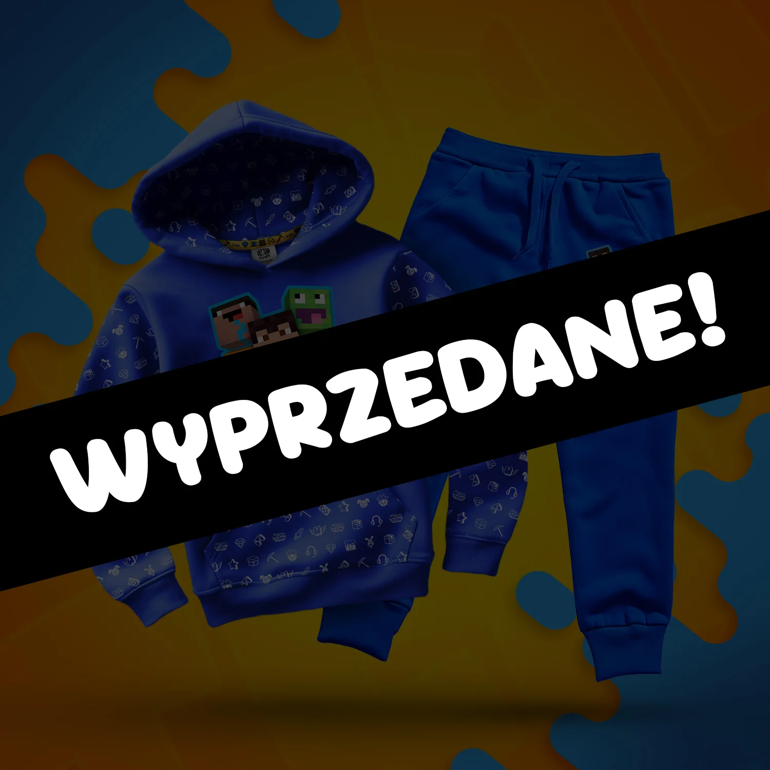 ZESTAW BLUZA + SPODNIE *FULL WZÓR* SKINY WOJAN TEAM - NIEBIESKI