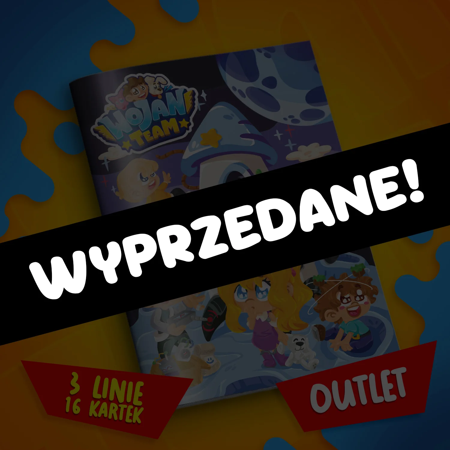 ZESZYT W 3 LINIE A5 - 16 KARTEK - WOJANOWICE NA KSIĘŻYCU - 2024