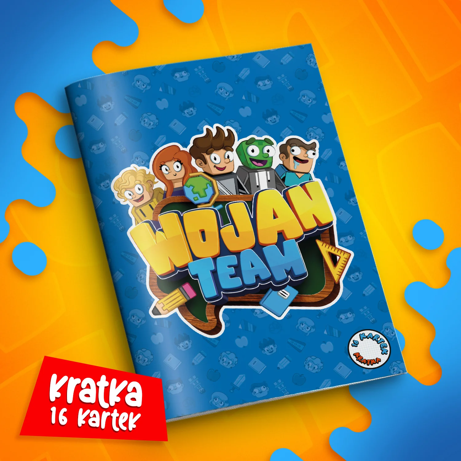 ZESZYT W KRATKĘ A5 - 16 KARTEK - EKIPA WOJAN TEAM - 2025 - Image 4