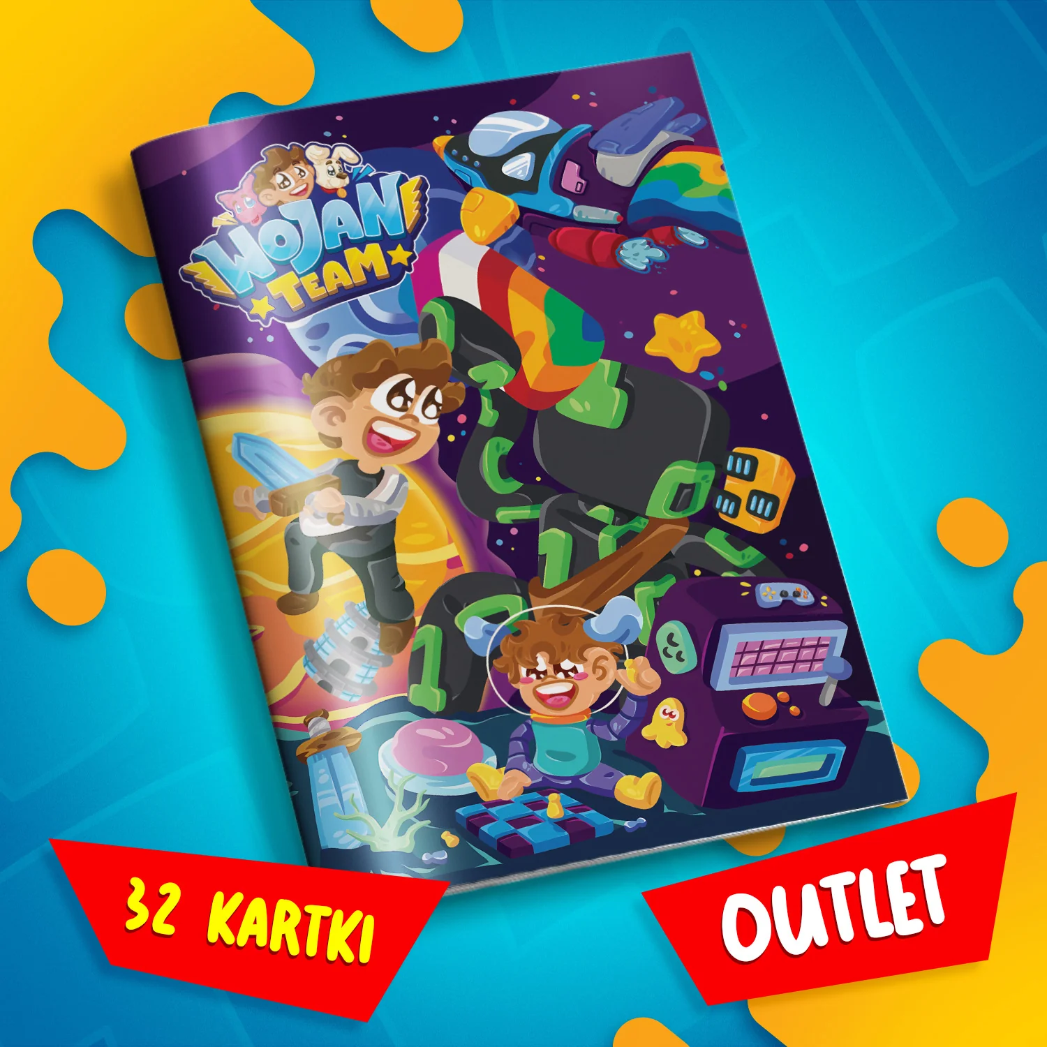 ZESZYT W KRATKĘ A5 - 32 KARTKI - KOSMICZNE WOJANOWICE - 2024 - Image 2
