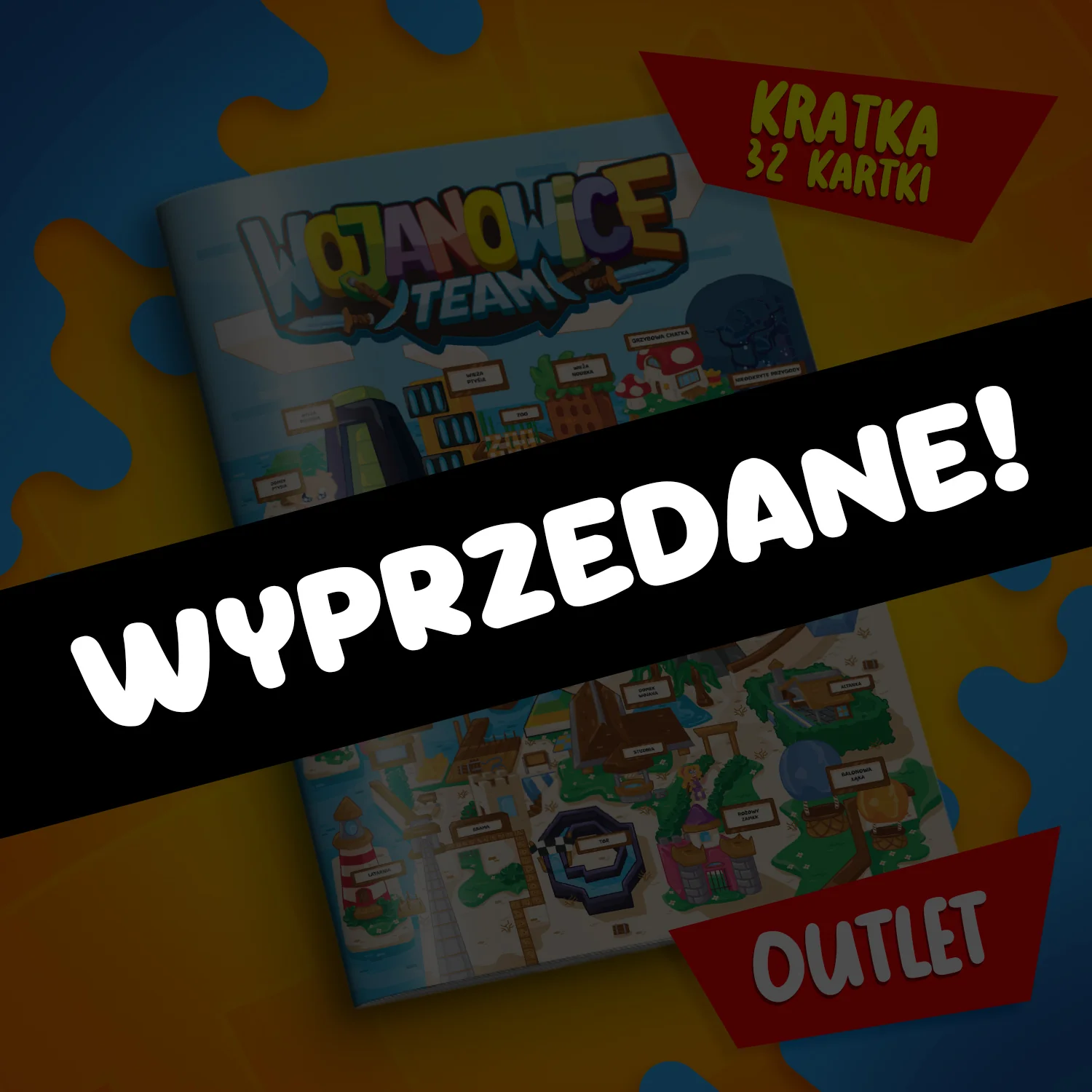 ZESZYT W KRATKĘ A5 - 32 KARTKI - MAPA WOJANOWICE - 2024