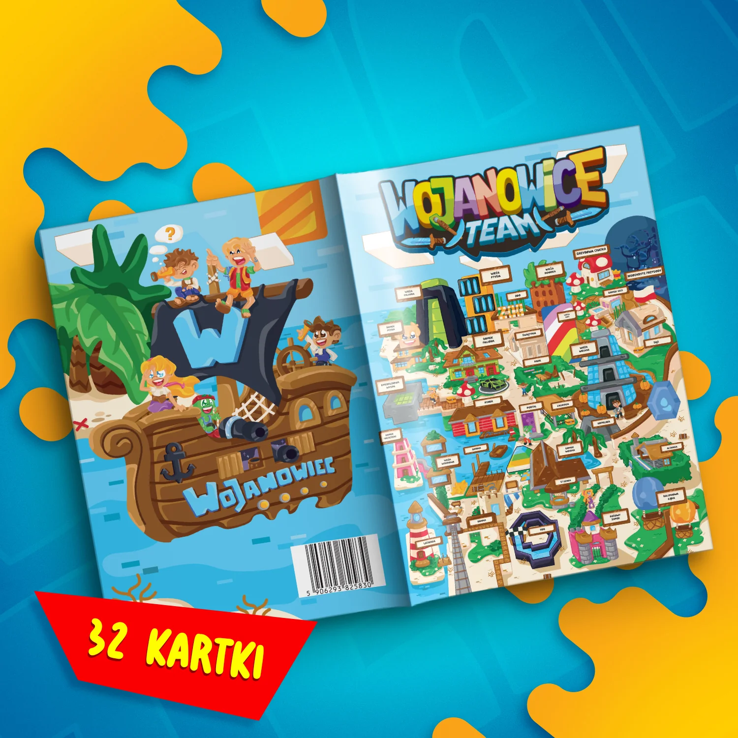 ZESZYT W KRATKĘ A5 - 32 KARTKI - MAPA WOJANOWICE - 2024 - Image 2