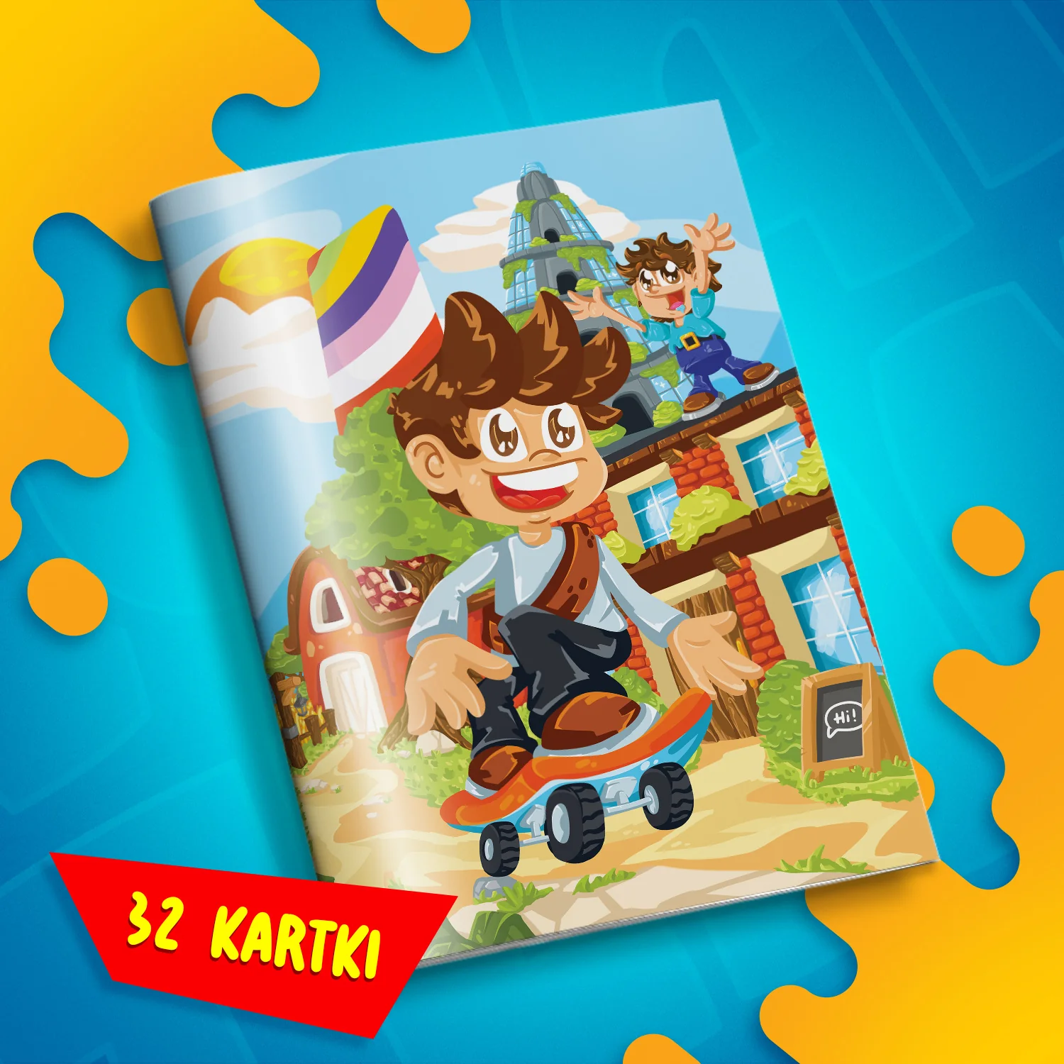 ZESZYT W KRATKĘ A5 - 32 KARTKI - WOJAN NA DESCE - Image 2