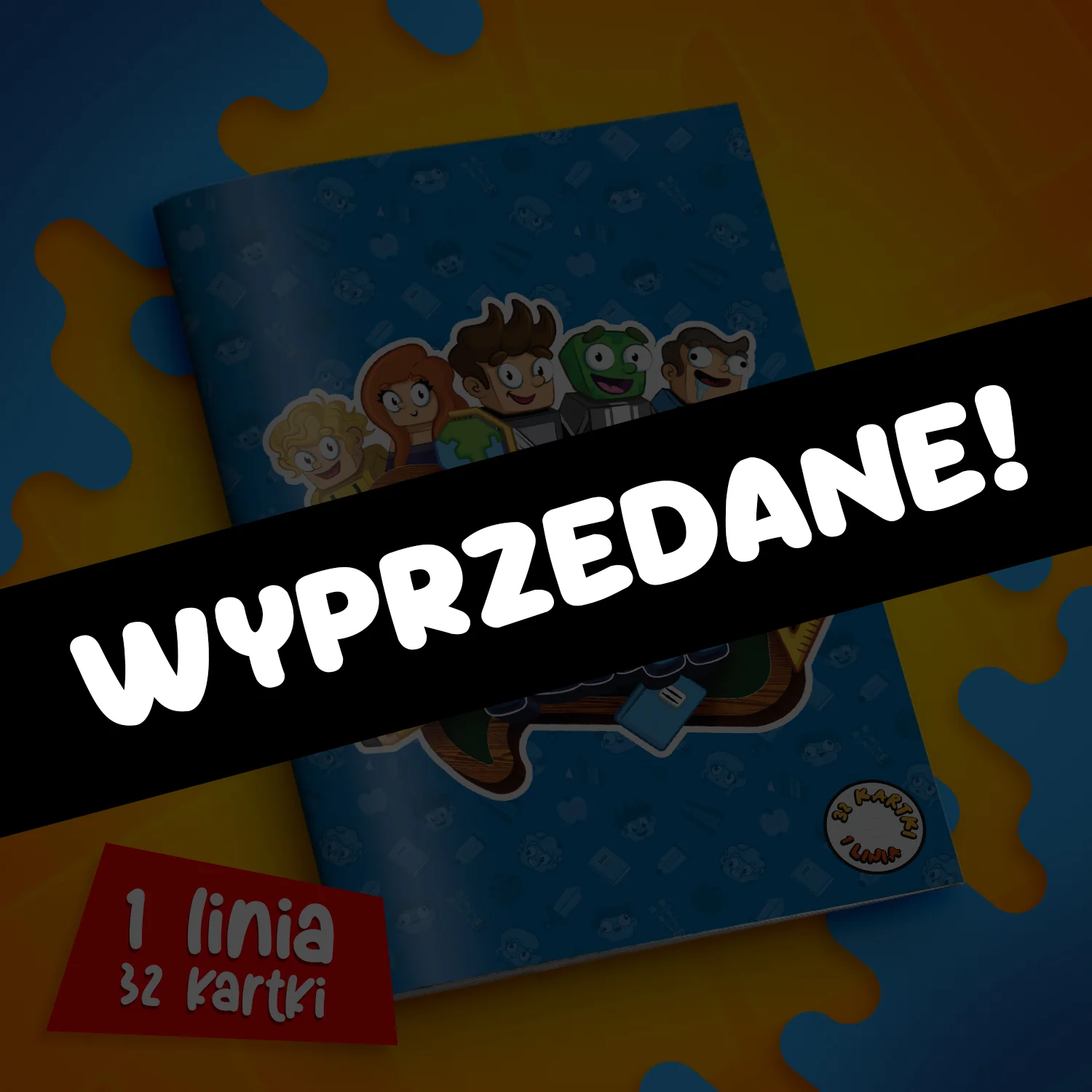 ZESZYT W SZEROKĄ LINIE A5 - 32 KARTKI - EKIPA WOJAN TEAM - 2025